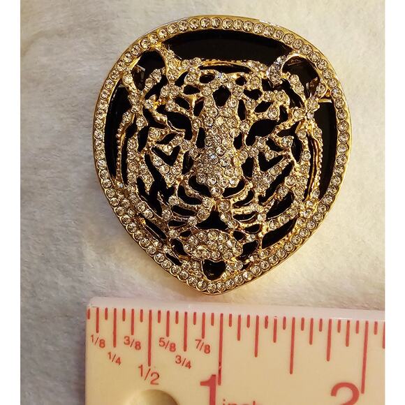 Tiger Rhinestones Gold n Black Brouch Pin. Mobwife. Unique. Standout. StylishMom - Picture 3 of 8